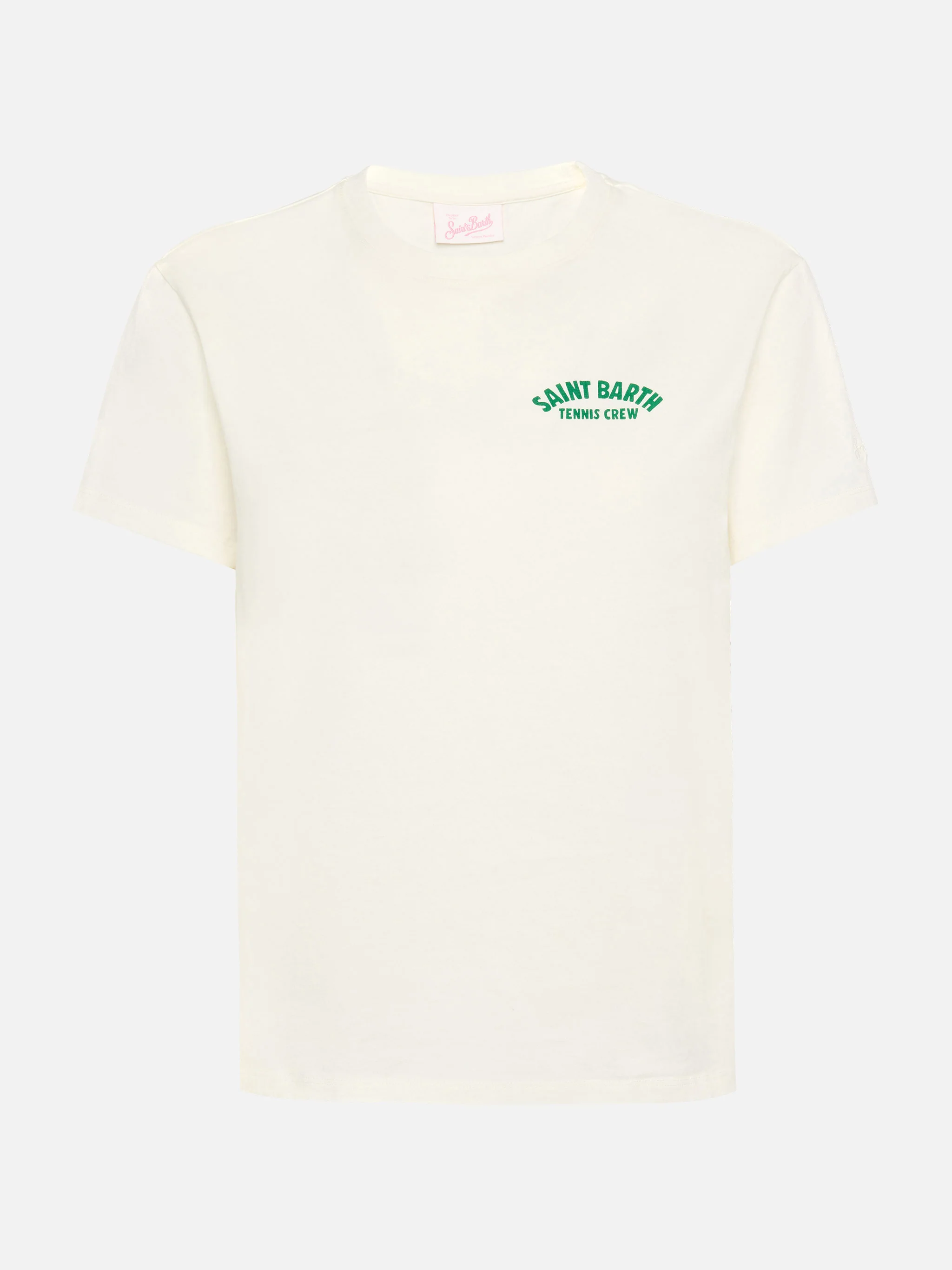 Emilie katoenen T-shirt met print van het Saint Barth tennisteam.