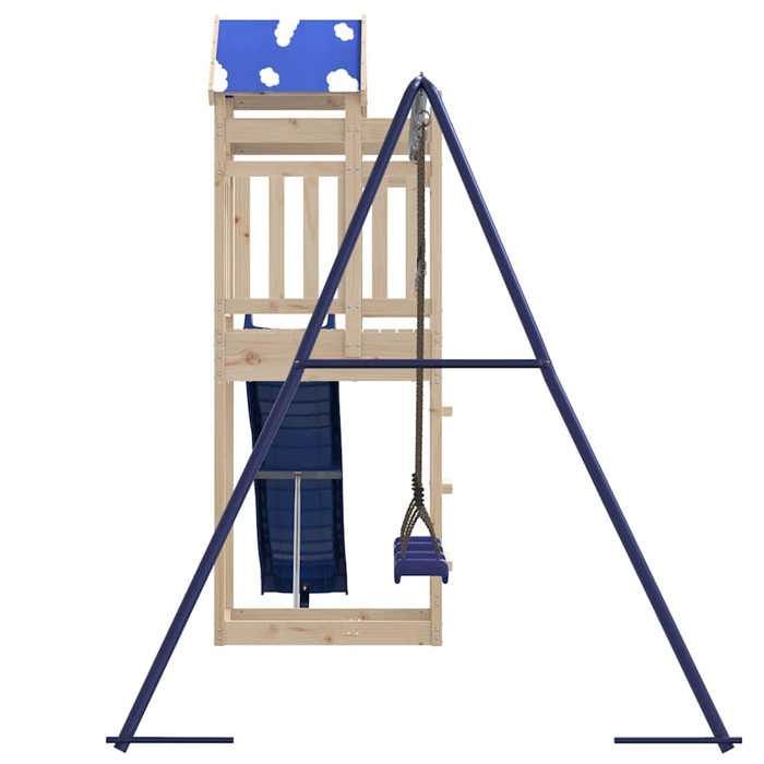 vidaXL Aire de jeux d'extérieur bois de pin massif, ensemble de jeu, ensemble de jeu en bois, ensemble de terrain de jeu, 3279124