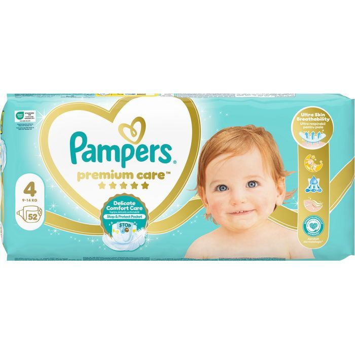 PAMPERS Premium Care vel. 4 (52 unidades)