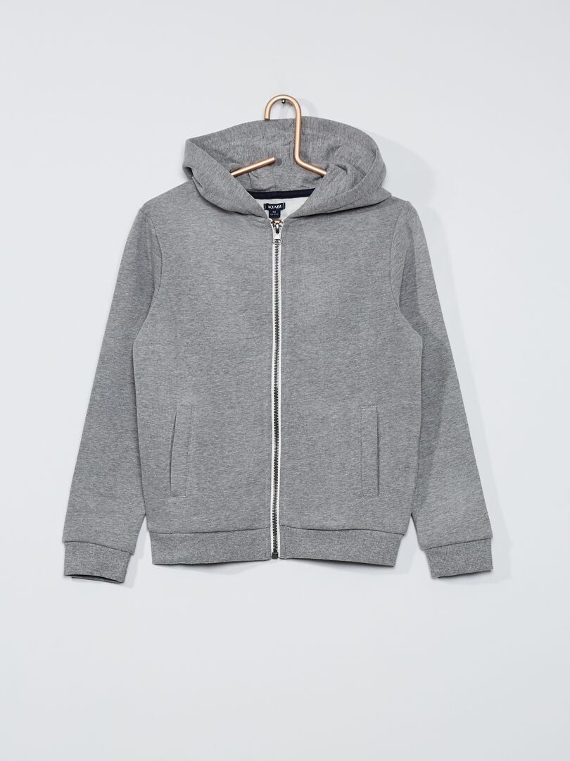 Sudadera con cremallera - Gris claro