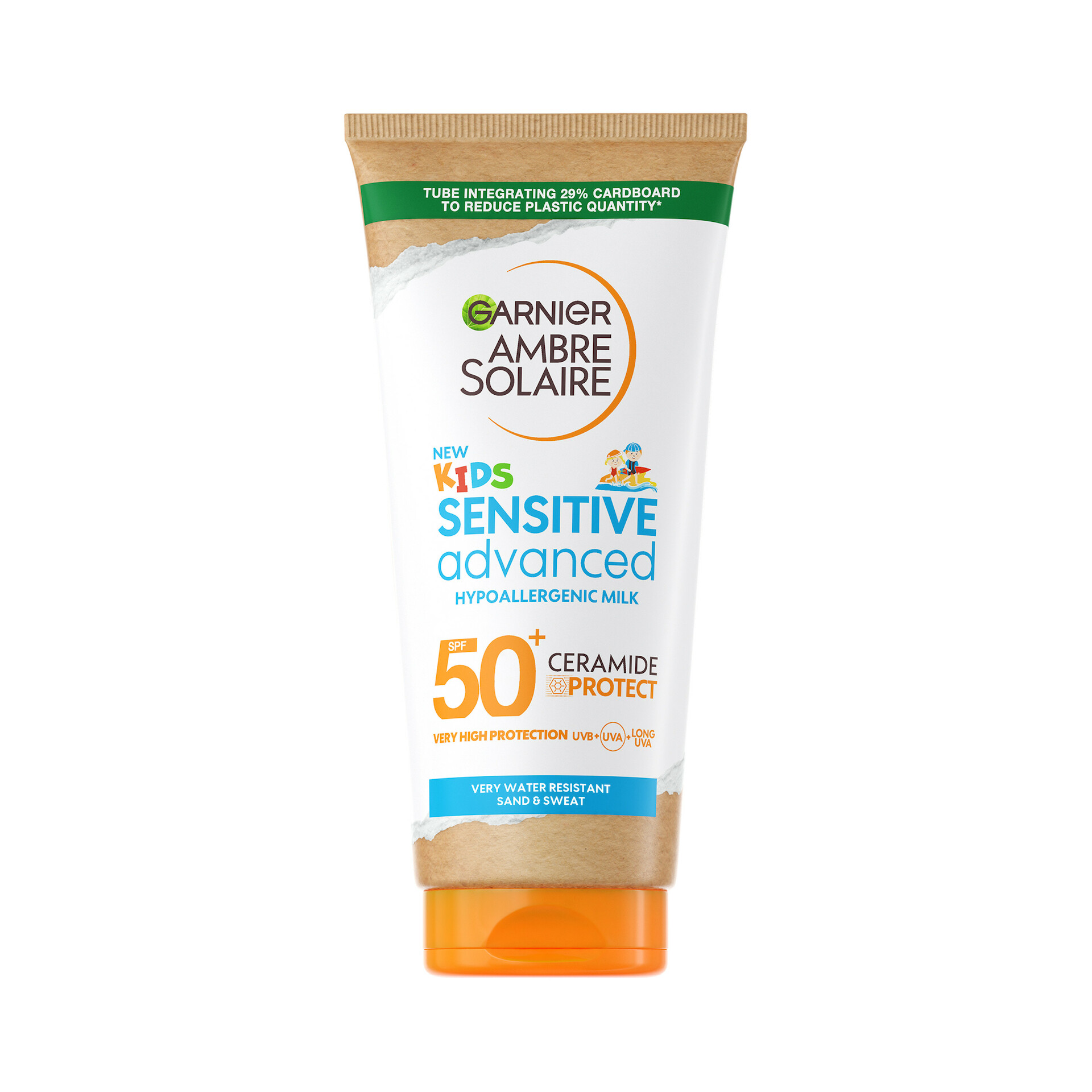 Ambre Solaire Sensitive Advanced Kids hipoallergén arc- és testápoló SPF50+ 175 ml - Garnier
