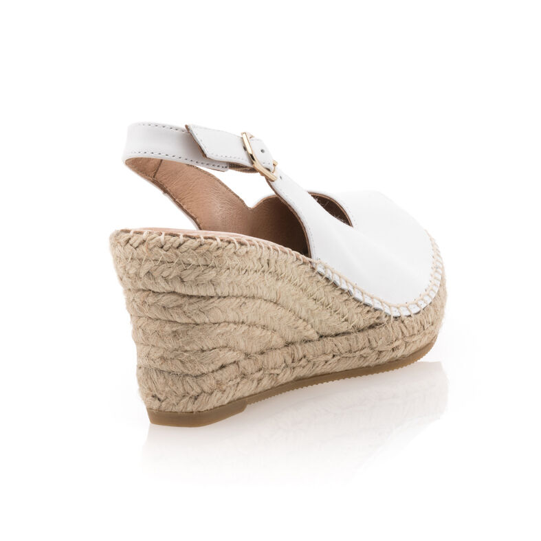 Witte espadrilles voor dames met touwzolen