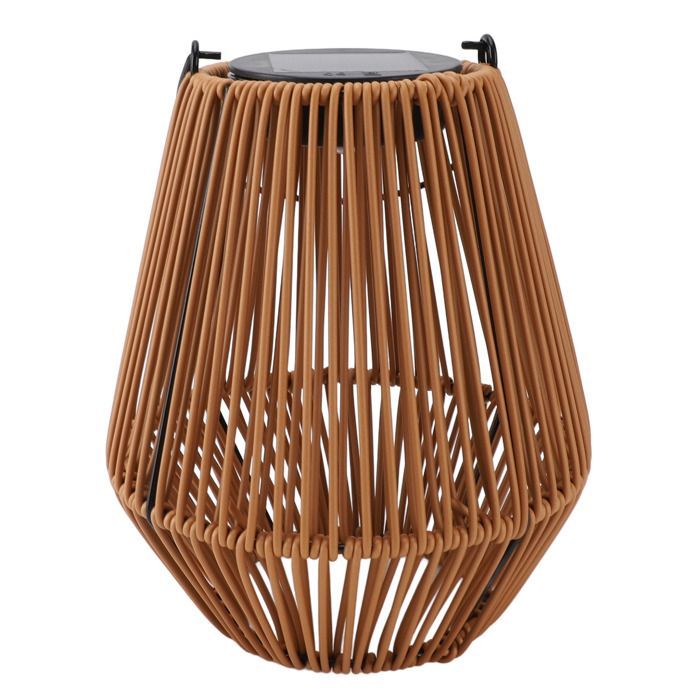 Farol solar decorativo - Ulisem - Ratán plástico - IP44 - Luz cálida