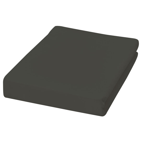 Cearșaf cu elastic din jersey, 90-100 x 200 cm, antracit