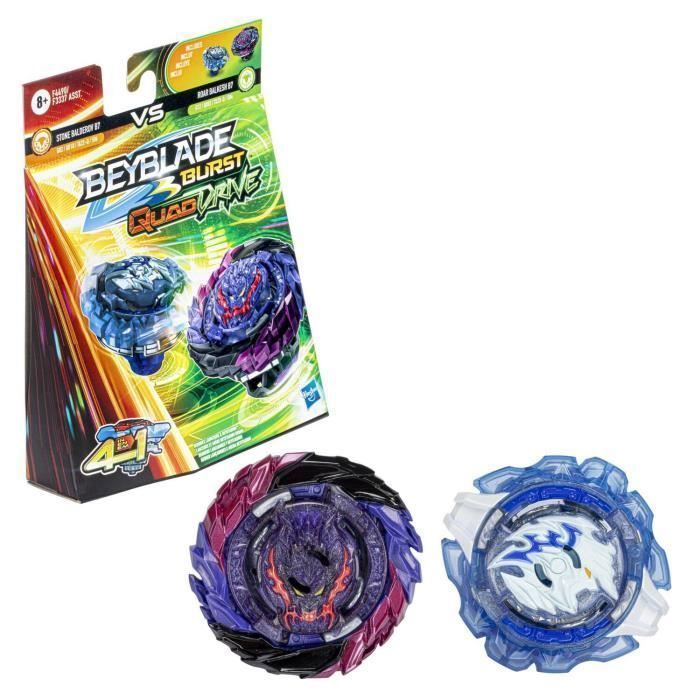 2 trompos Beyblade Burst Quad Drive: Stone Baldero B7 VS Roar Balkesh B7