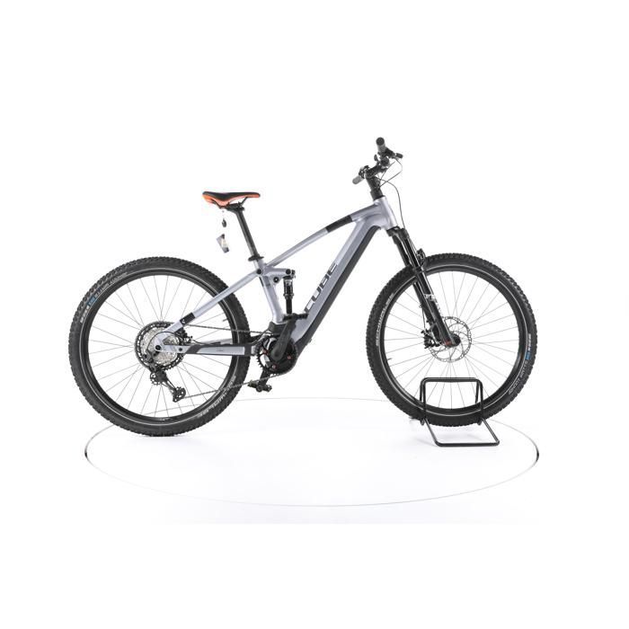 Elektrische fiets - Cube Stereo Hybrid 120 Race - grijs - Volledig geveerde elektrische mountainbike - Bosch 750 Wh gereviseerd
