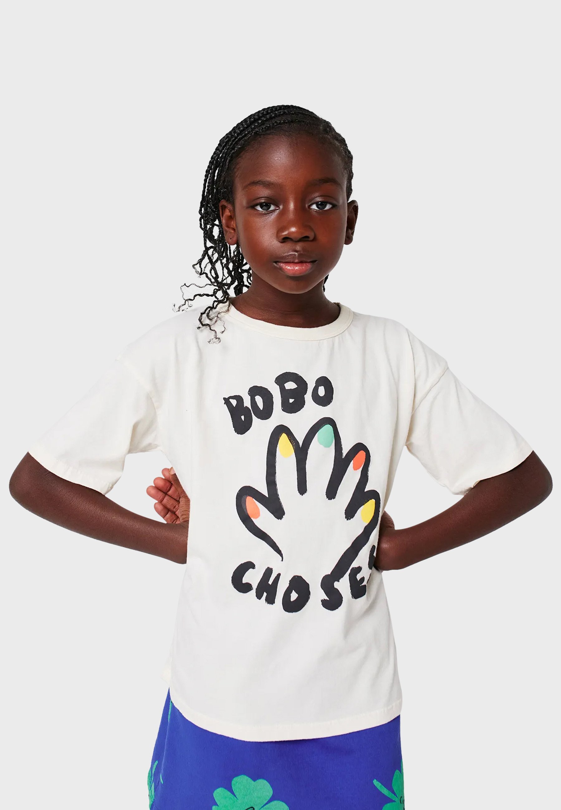 Bobo kiest voor FIVE UNISEX - T-shirt met print - gebroken wit