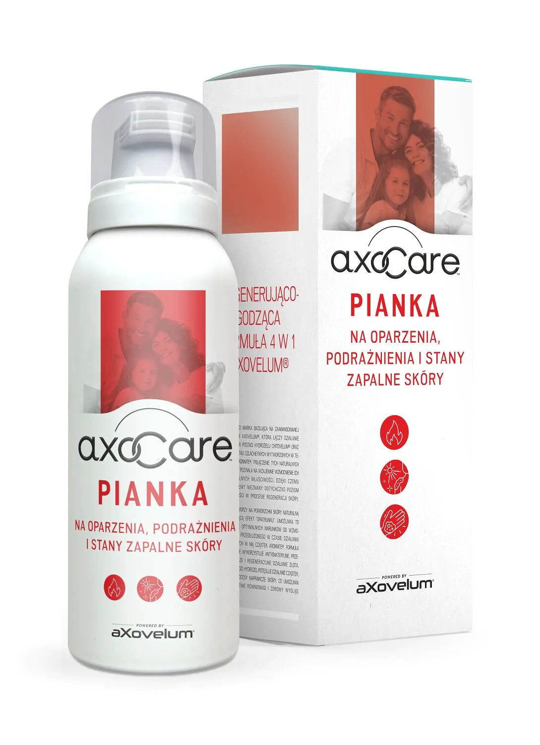 Axocare Pianka na oparzenia, podrażnienia i stany zapalne skóry
