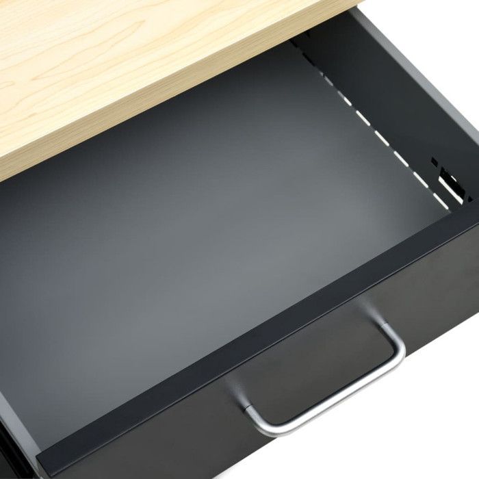 Banco de trabajo vidaXL negro, 160x60x85 cm, acero.