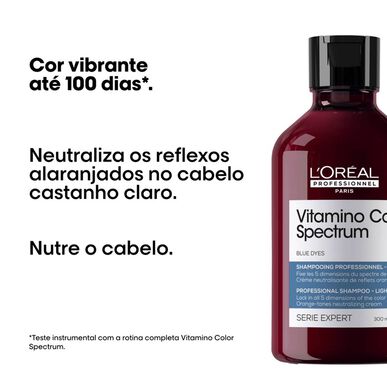 L'Oréal Professionnel Vitamino Color Spectrum Blue Shampoo, lysebrun hårfarge, 300 ml