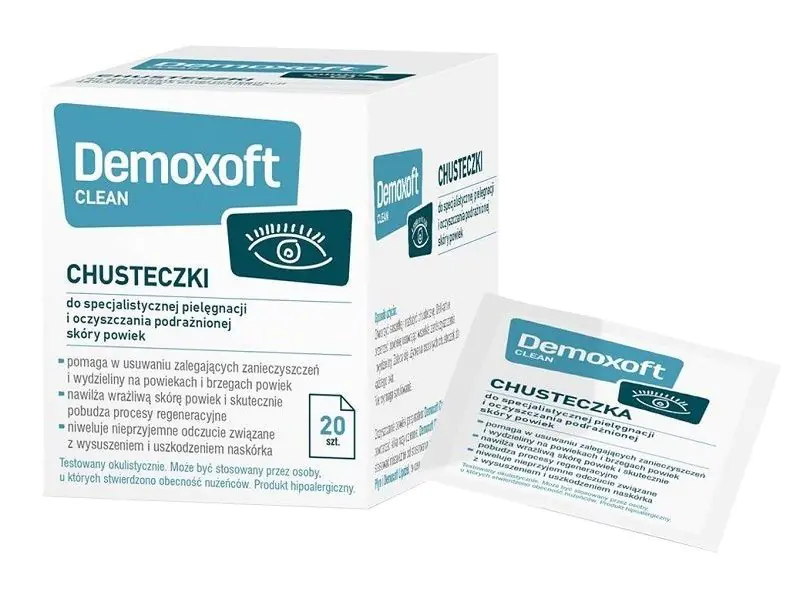 Demoxoft, Chusteczki do higieny powiek