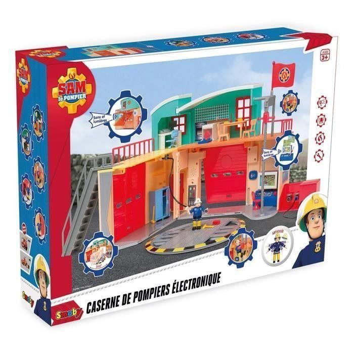 Smoby Fireman Sam Pontypandy Fire Station with 1 figure - Toy for children aged 3 and up