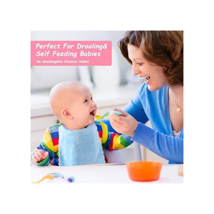 Débarbouillettes pour bébé en microfibre - PZCC - Lot de 24 - Molletonnées corail - Douces et absorbantes