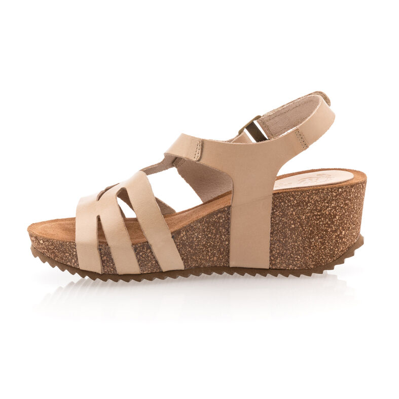 Beige sandaler / sko med åpen tå til dame