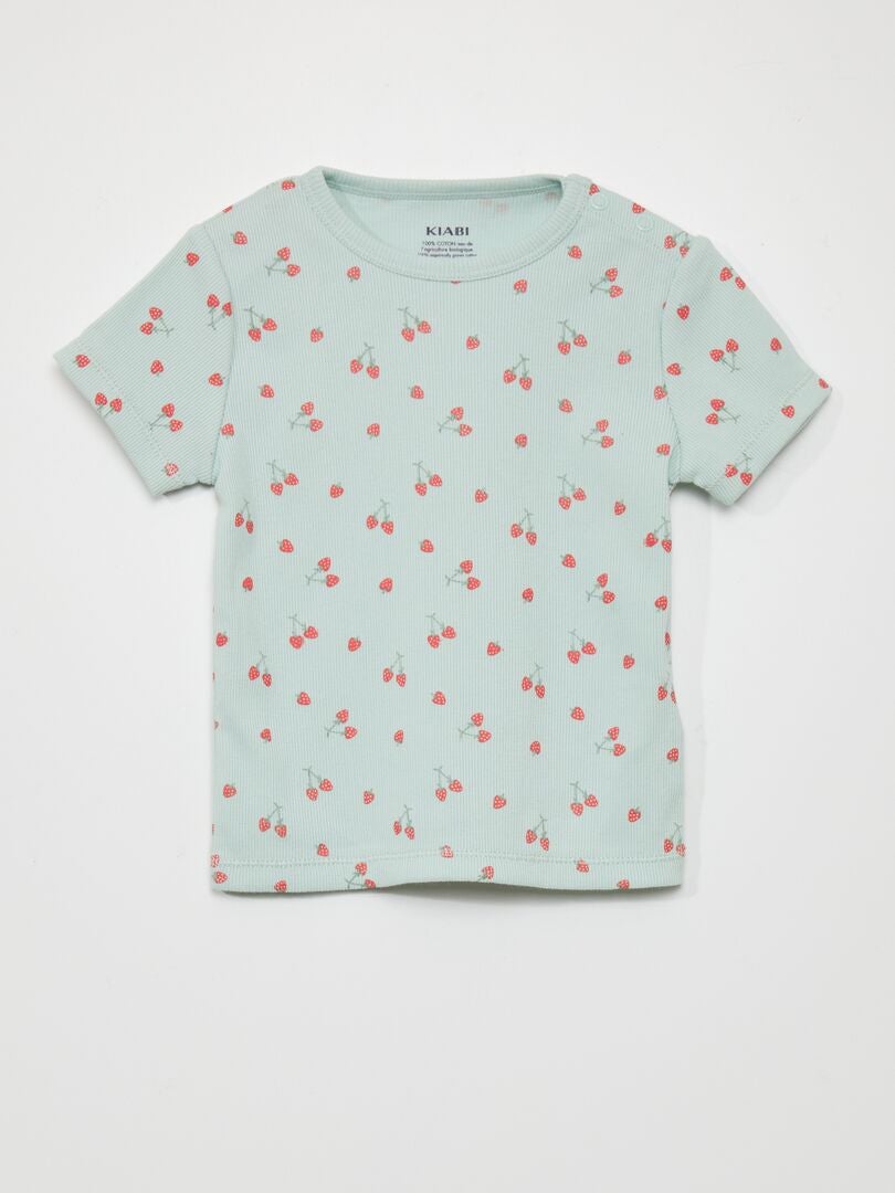 Pyjamaset bestaande uit T-shirt en short - 2-delig - BLAUW