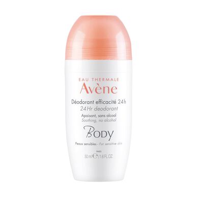 Avène Body 24H Deodorantti Rauhoittava Alkoholiton Roll-On Deodorantti Herkälle Iholle 50ml