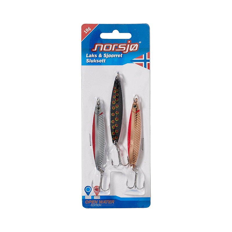 Norsjø syöttisetti 3 kpl 16/18 g, lohi & taimen, Norsjø