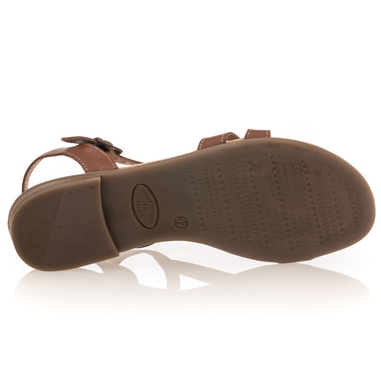 Braune Zehentrenner-Sandalen für Damen