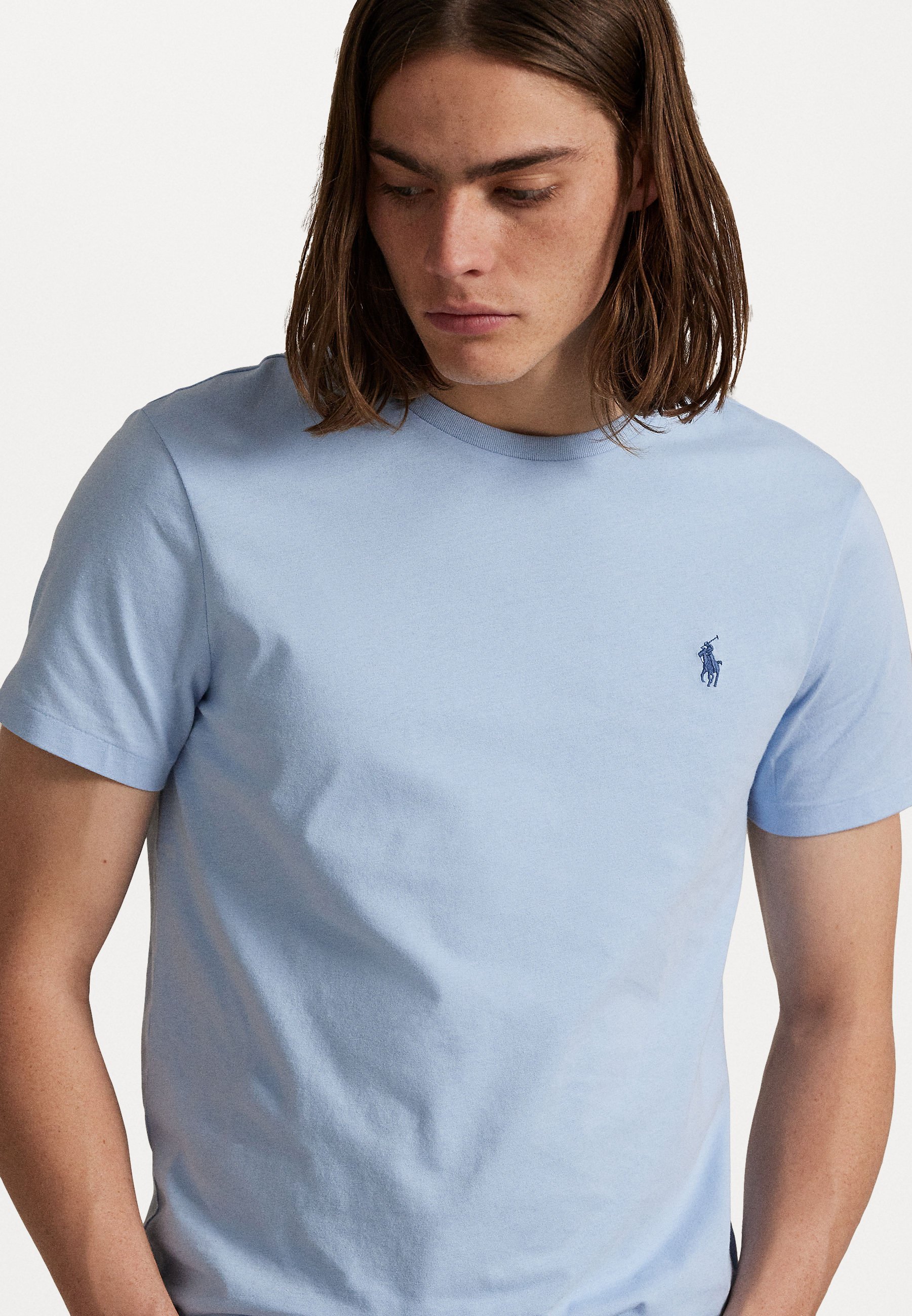 Polo Ralph Lauren T-shirt col rond coupe slim personnalisé en jersey - T-shirt basique - bleu Southport