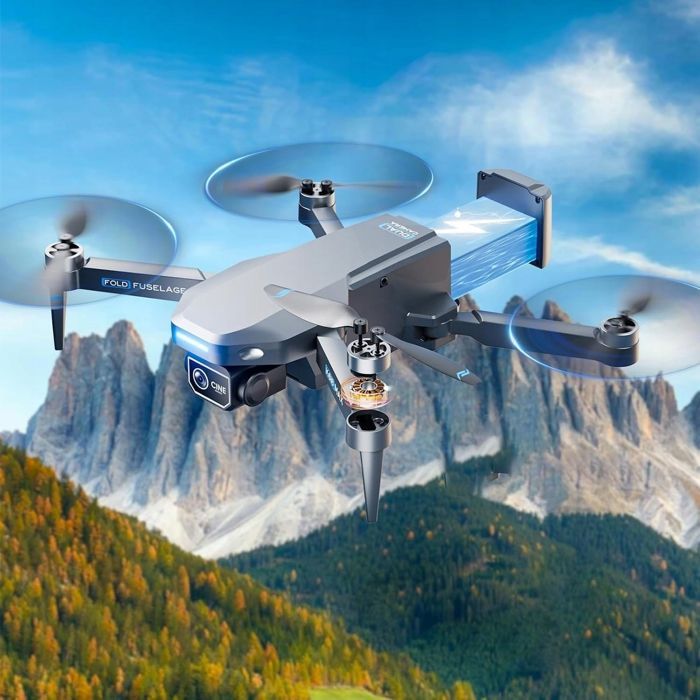 Drone met camera en afstandsbediening, 2 camera's, 3 accu's, geschikt voor beginners.