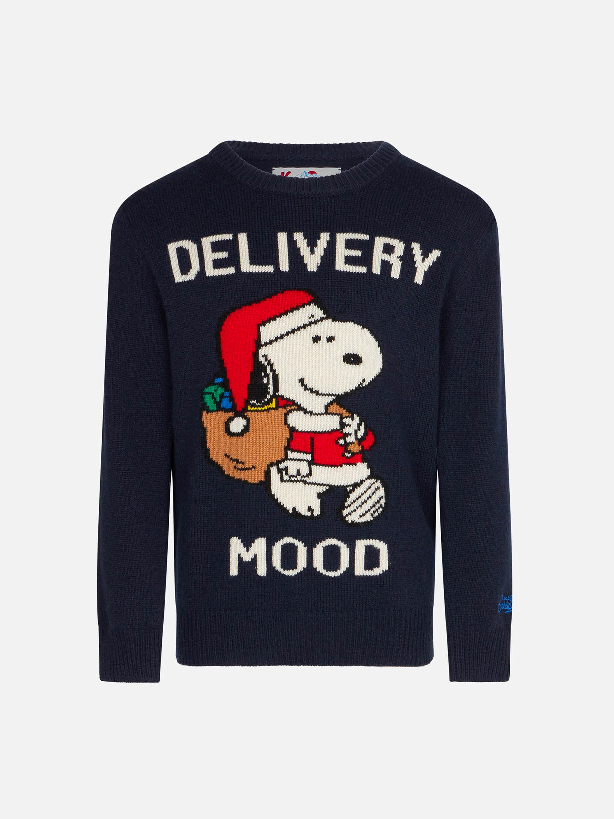 Maglione da bambino girocollo con stampa Snoopy natalizia | EDIZIONE S