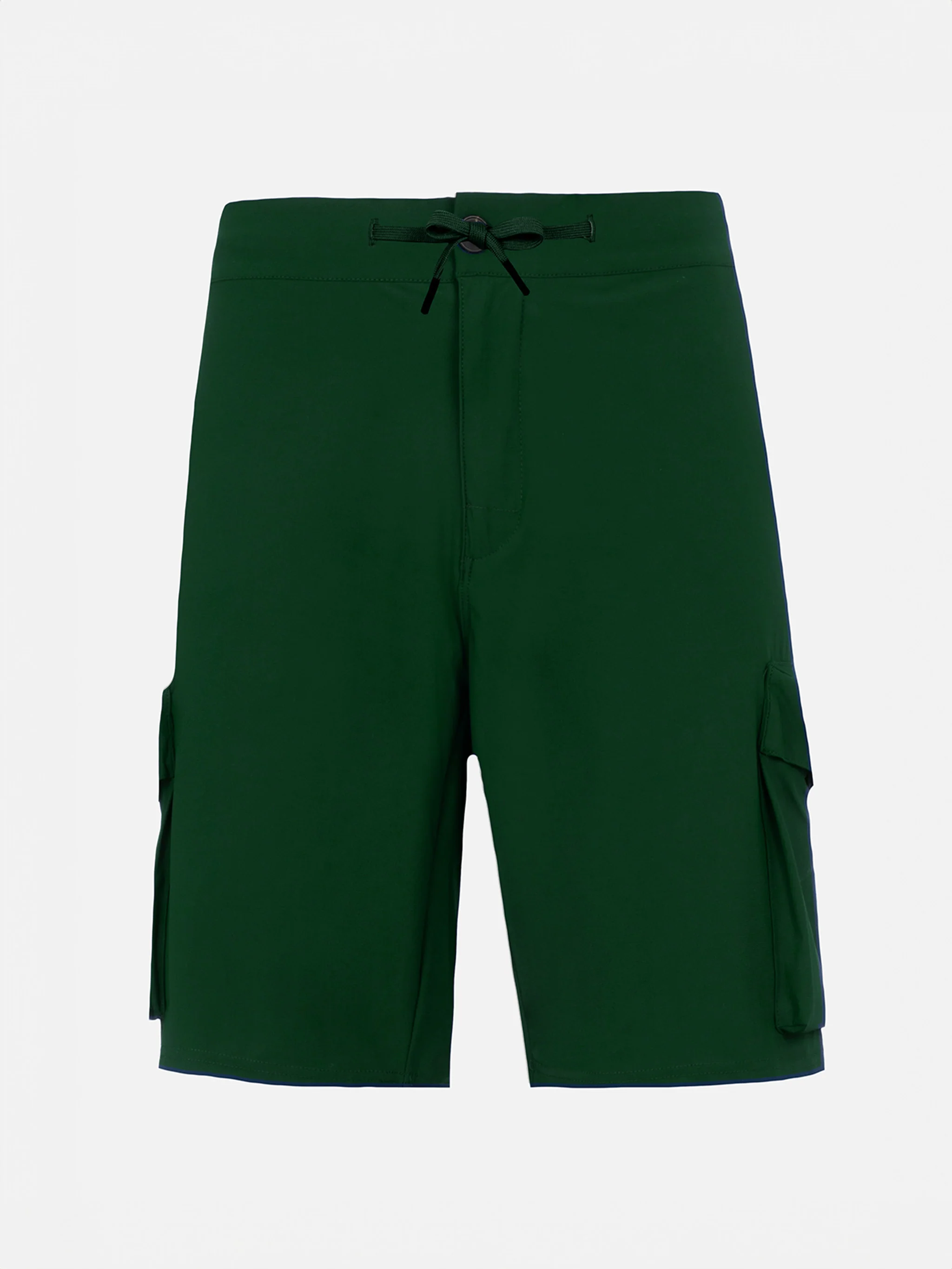 Bermuda da uomo Deck in tessuto tecnico verde militare