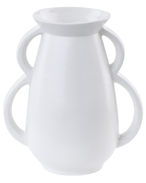 Wazon na kwiaty biały ozdobny porcelanowy