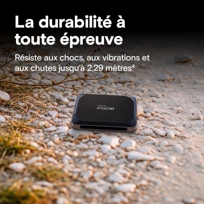 SSD esterno portatile - CRUCIAL - X9 - 2TB - USB-C 3.2 - Compatibile con PC, Mac, PlayStation, Xbox