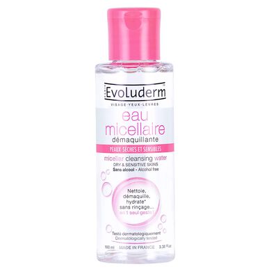 Evoluderm Misellipuhdistusvesi kuivalle ja herkälle iholle 100 ml
