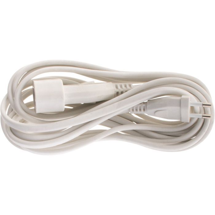 Cable de extensión HO5VV-F de 2x1mm² - 5m - blanco - Zenitech