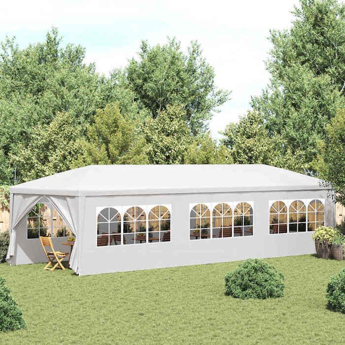 BARNUM White - Sarazyj® Folding Reception Tent/Party Gazebo - UV Resistant - 3x9 m White - J1940249
