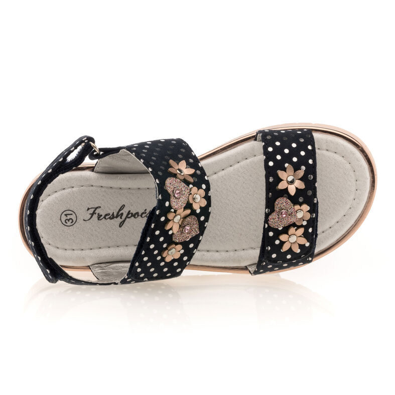 Sandalias azules para niña / Zapatos de punta abierta