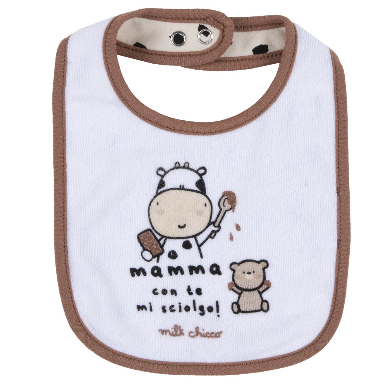 Bavoir réversible à motif vache