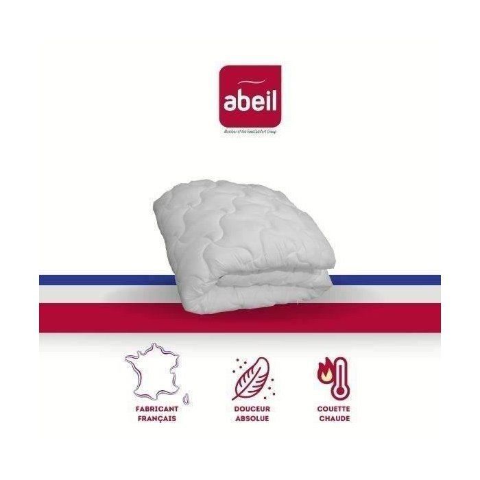 Piumino caldo ABEIL, morbidezza assoluta, 240x260 cm, bianco.