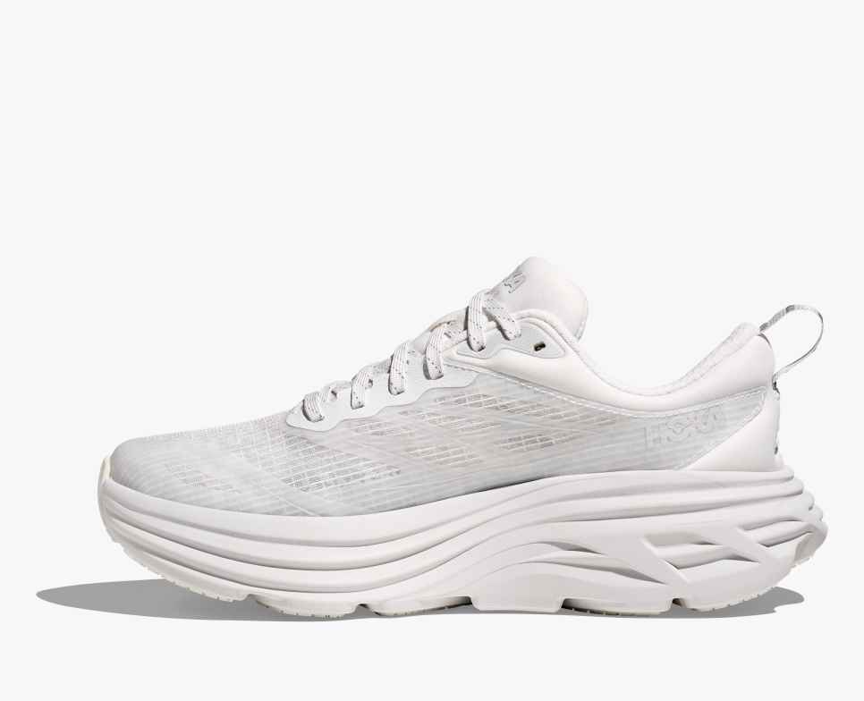 HOKA Stealth/Tech Bondi 8 Caged White / Cosmic Grey