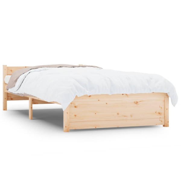 Łóżko Drewniane Rama Łóżka Sofa Brązowe Do Sypialni Pokoju 75x190 cm