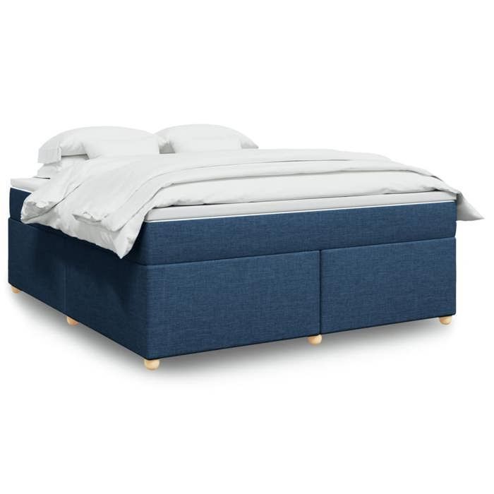Struttura letto con materasso - Maison Exclusive - 180x200 cm - Tessuto blu - Coprimaterasso incluso