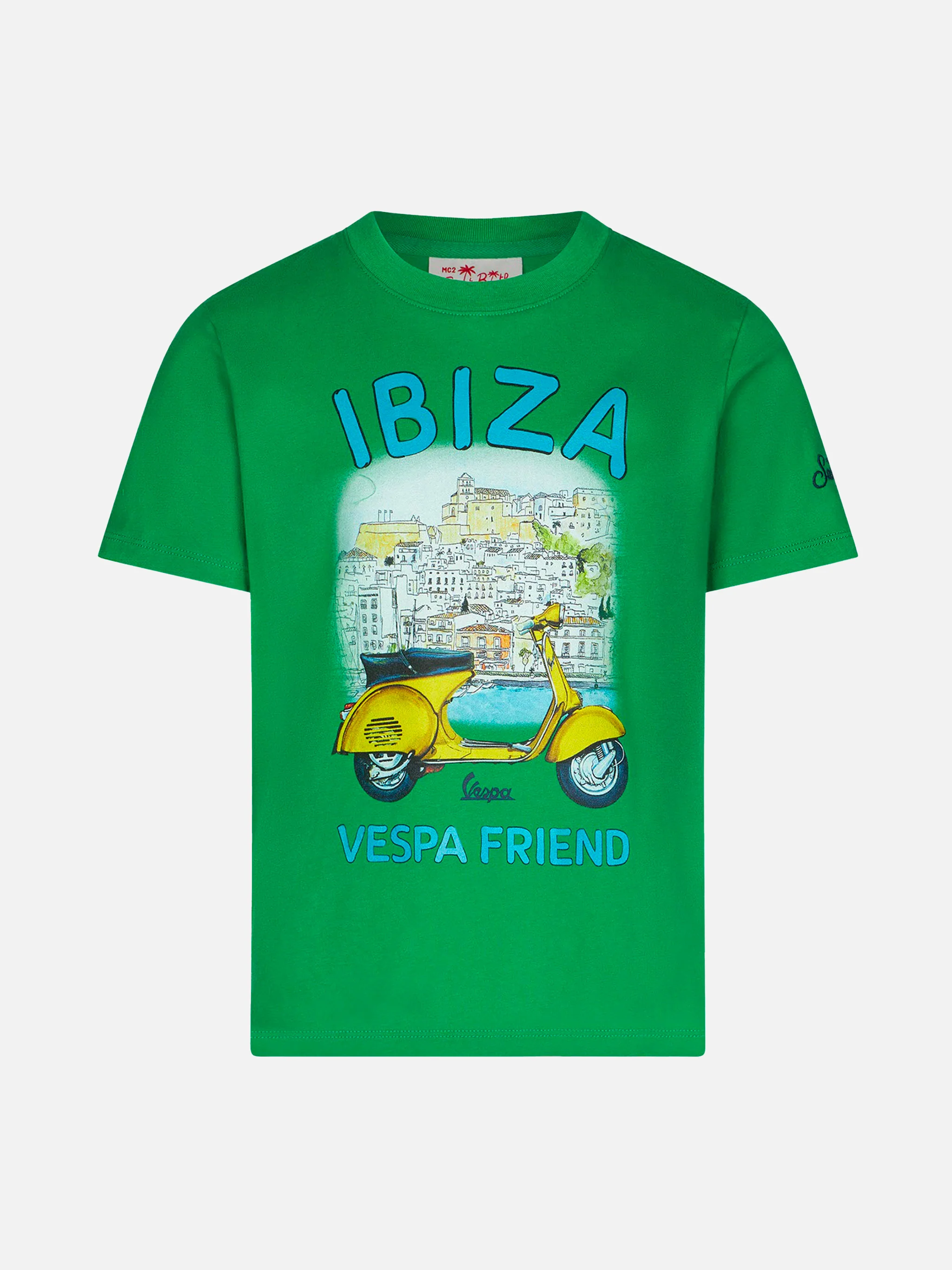 Kinder T-shirt van katoen met Ibiza Vespa-print | SPECIALE EDITIE