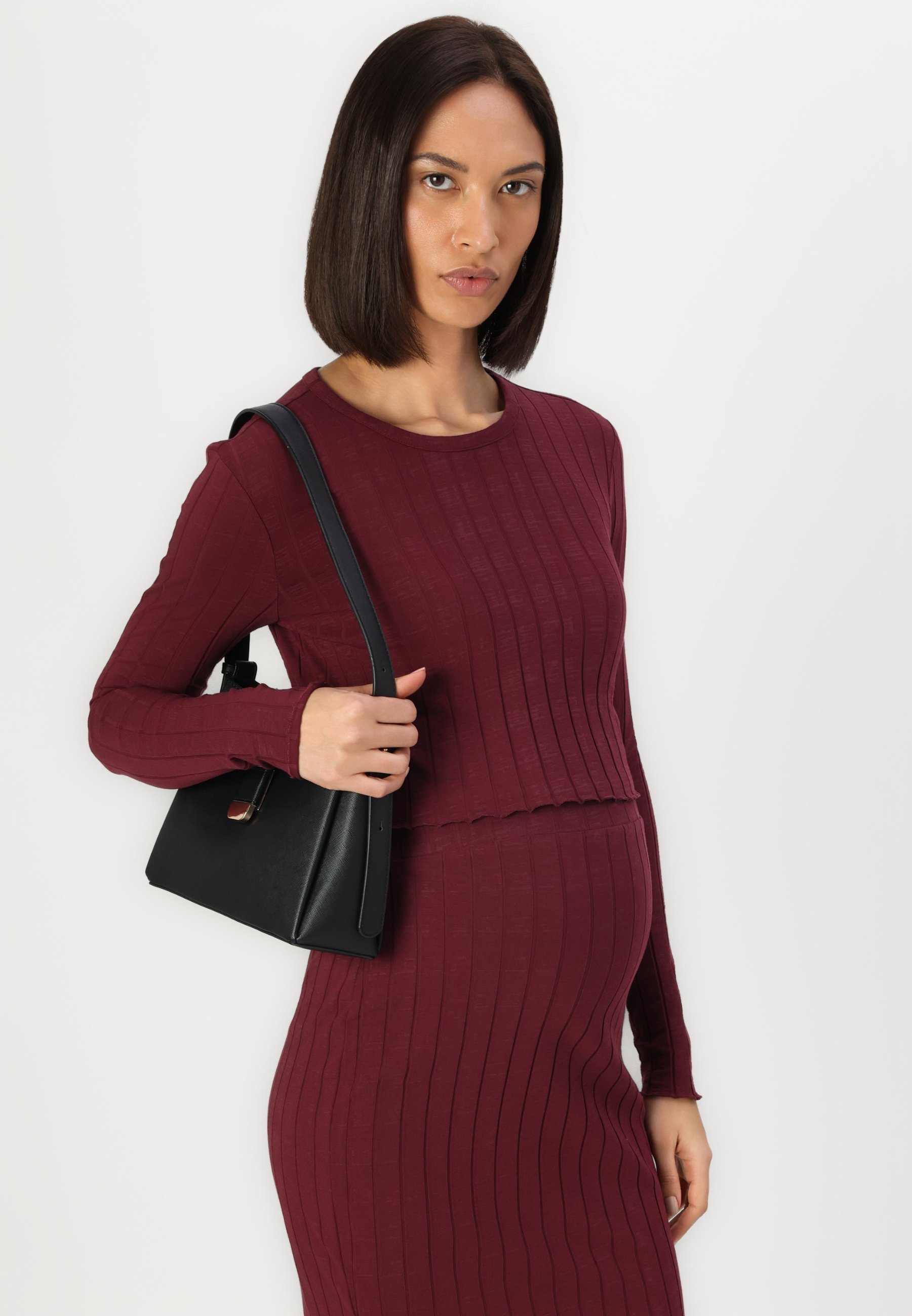 ONLY MATERNITY OLMALEJANDRA - Top s dlhým rukávom - bordová