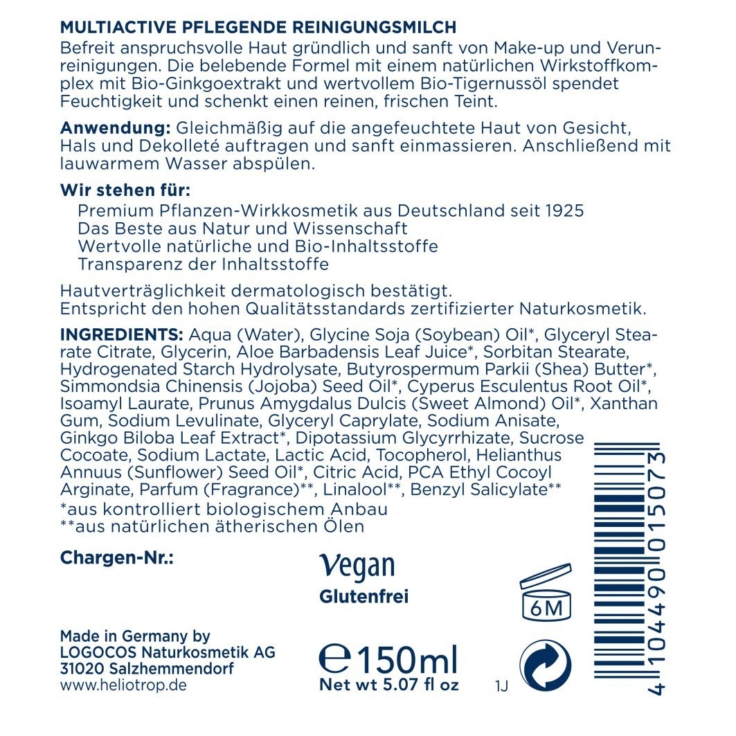 Heliotrop Multiaktívne čistiace mlieko na tvár - 120 ml