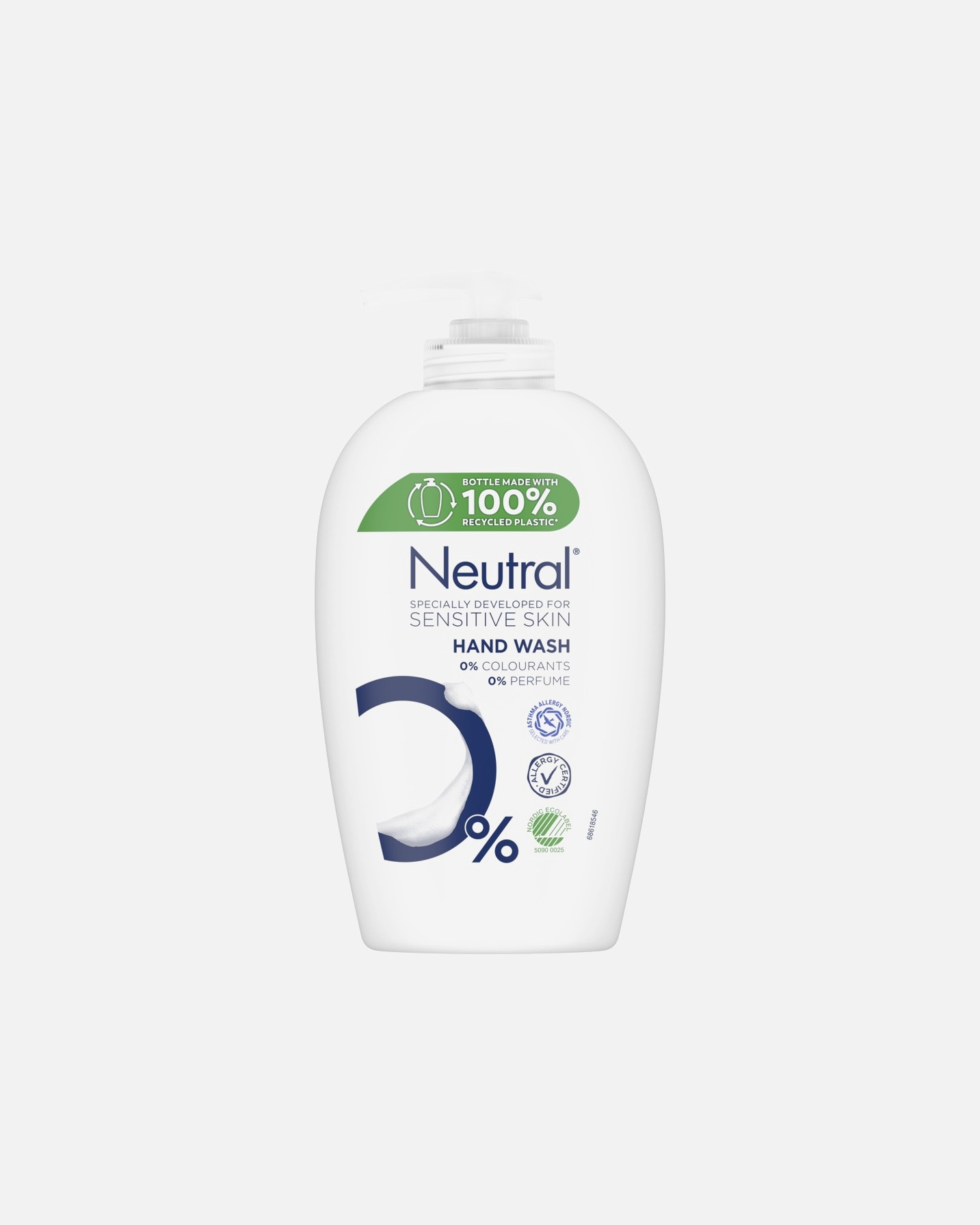 Neutral, parfymfri handtvål för handrengöring – 250 ml