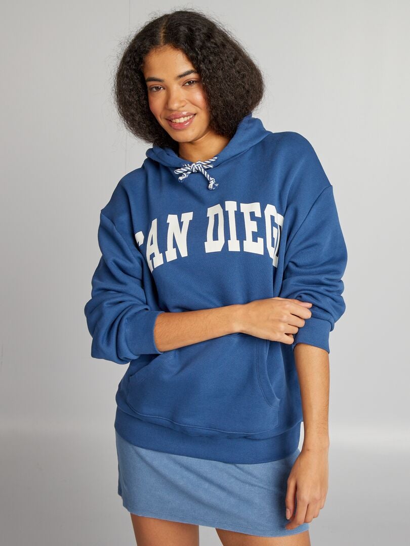 San Diego hoodie met kangoeroezak - blauw