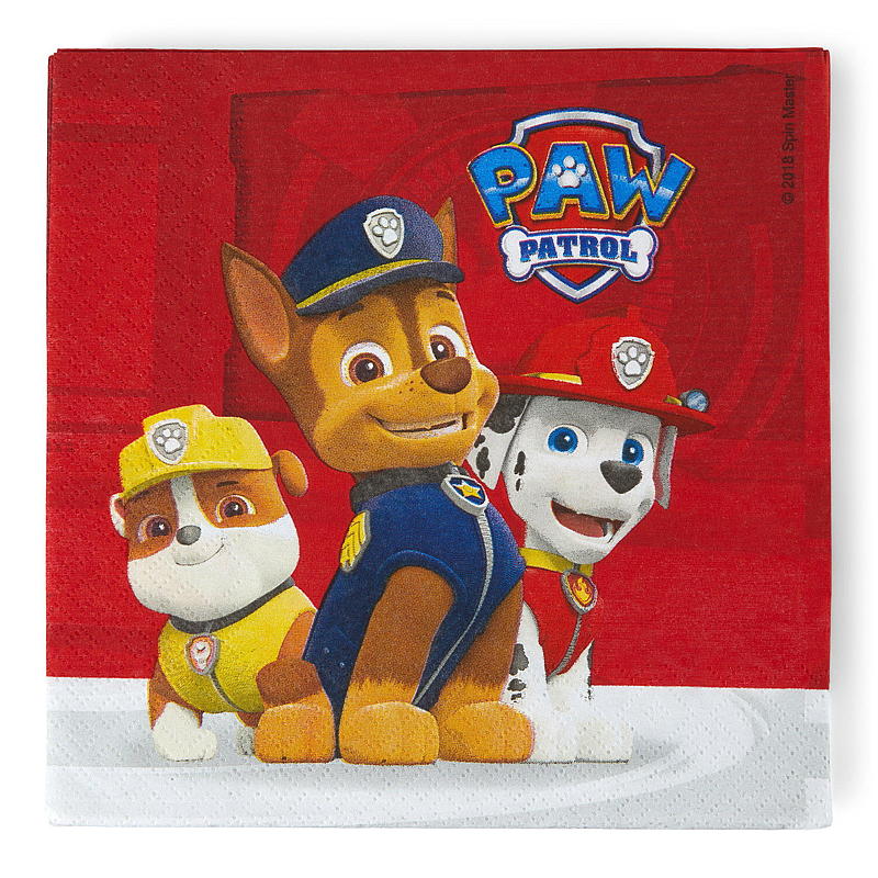 Servietter med 20 stk. Paw Patrol