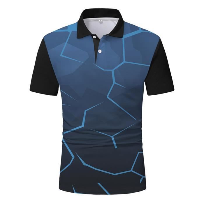 Men's Polo Shirt - XD59 - Short Sleeve - Sport Fit - Men's Clothing - Blue
