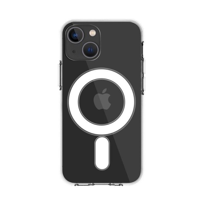 EVETANE schokbestendige hoes met MagSafe, compatibel met iPhone 13, transparant + 2 schermbeschermers en 2 cameralensbeschermers