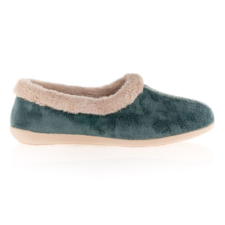 Pantuflas verdes para mujer