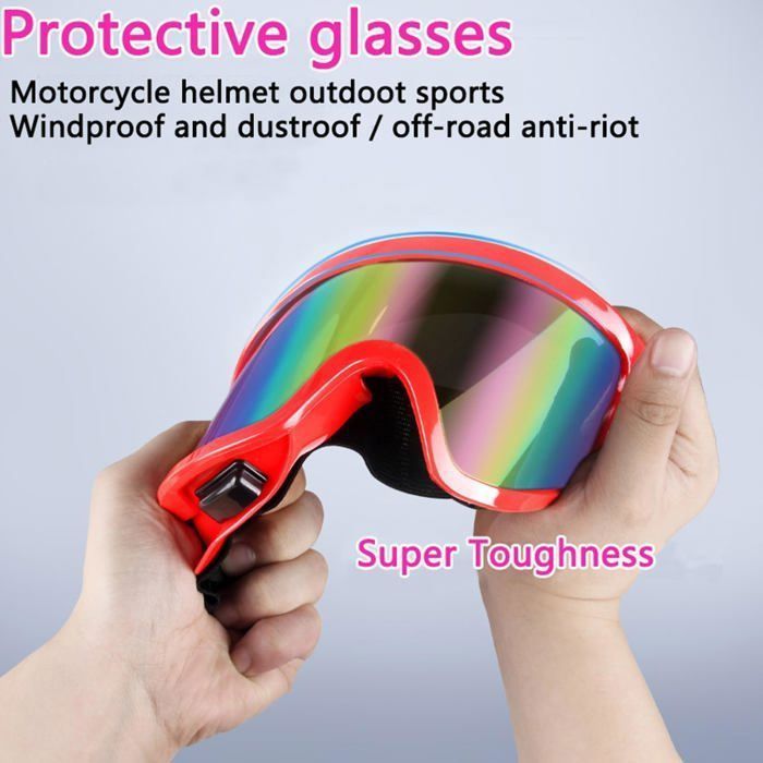 Ski and Snowboard Goggles - 1 Unit - Polycarbonate - Anti-Fog UV400 - Skiing, Cycling, Hiking - Unisex Black