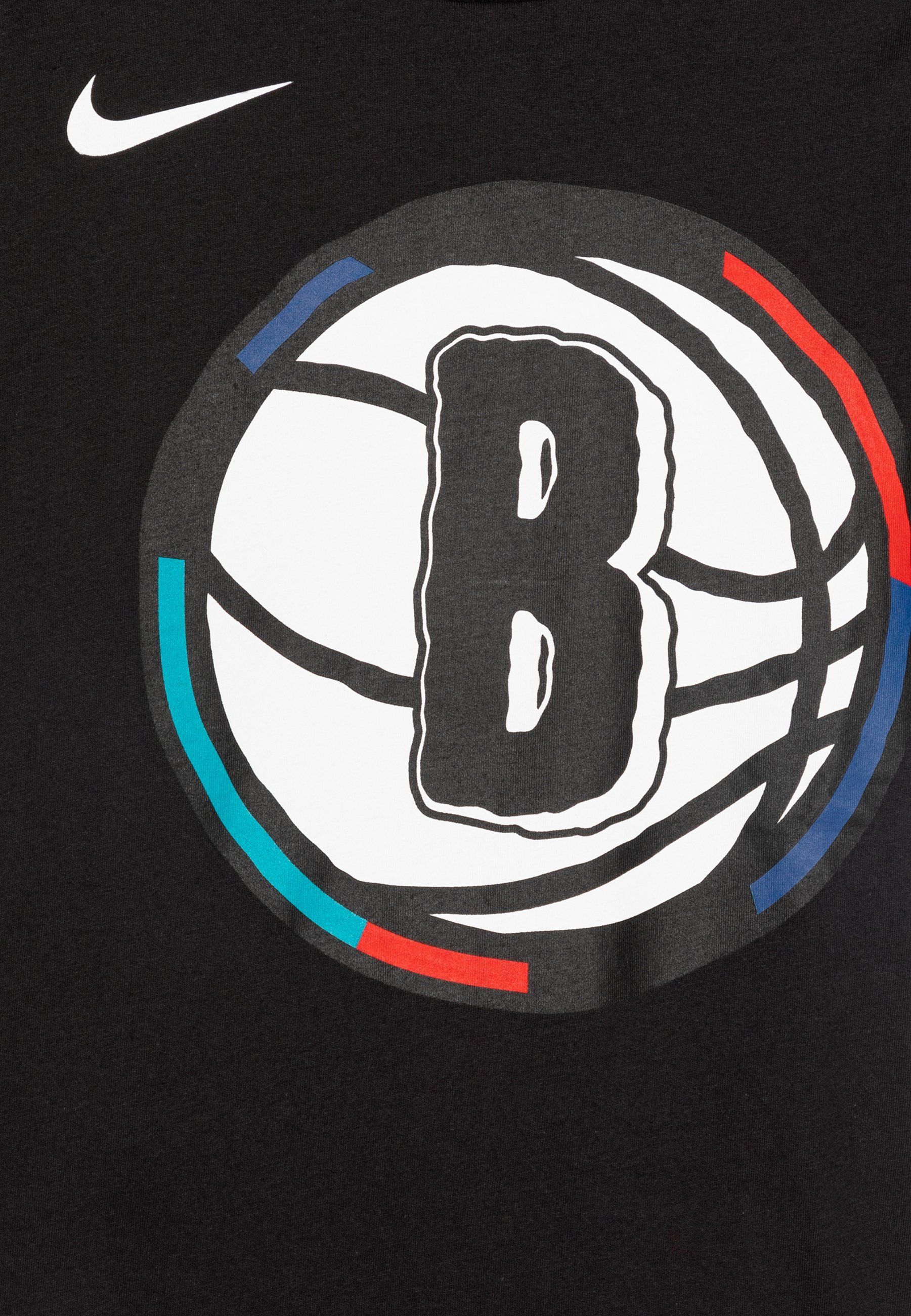 NBA BROOKLYN NETS CITY EDITION ESSENTIAL LOGO TEE UNISEX - Printtipaita - black/whiteNike Performance