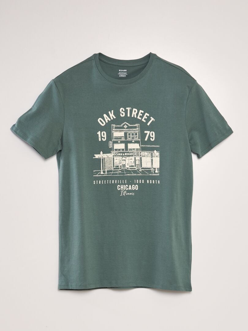 Bedrukt T-shirt - GROEN