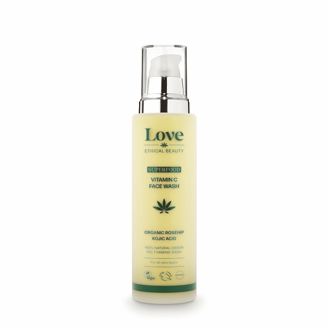 Espuma limpiadora facial Love Ethical Beauty Superfood Vitamina C Gel limpiador facial - 100 ml